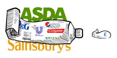 Asda Sainsbury's Merger Toothpaste graphic